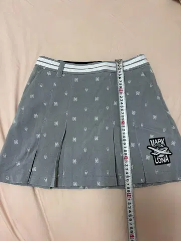 그레이 플리츠 스커트 숏 팬츠 포함