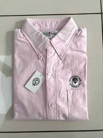 캡틴 산타 긴팔 와이셔츠 핑크