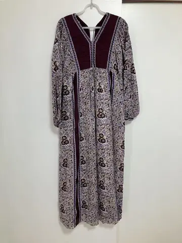 the Quilter's Purl 누키파키 꽃무늬 롱 원피스