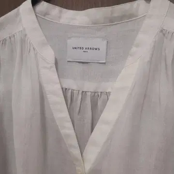 UNITED ARROWS 유나이티드 애로우즈 라미 린넨 블라우스 화이트
