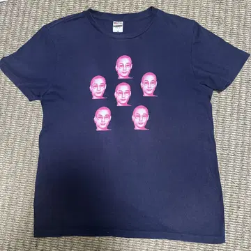 araki 티셔츠 네이비 핑크