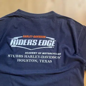 Harley Davidson Anvil 네이비 양면 프린트 티셔츠