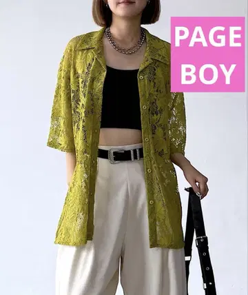 PAGE BOY 레이스 카킨 셔츠 페이지 보이