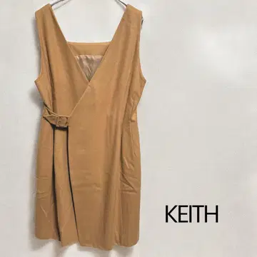KEITH 키이스 랩 슬리브리스 원피스 베이지 캐주얼 레이어드