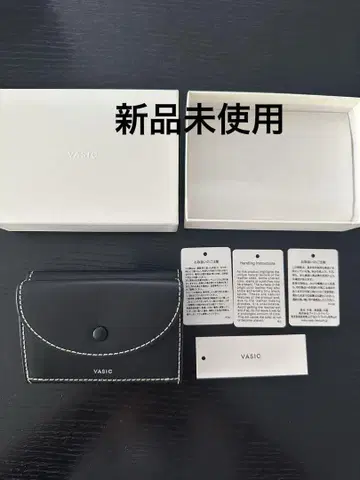 VASIC Flap Mini Mini 3단 폴더형 지갑 블랙