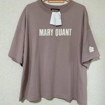 MARY QUANT 헤비 코튼 데이지 로고 빅 티셔츠