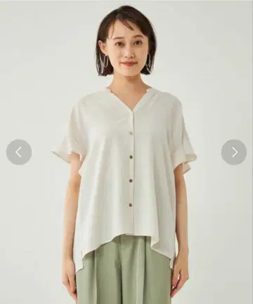 그린 라벨 릴랙싱 반팔 셔츠 화이트