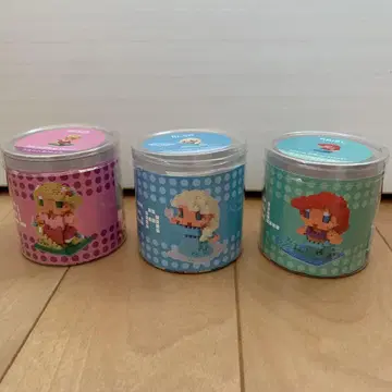 도쿄 디즈니 리조트 나노 블록 3종 아리엘, 라푼젤, 엘사