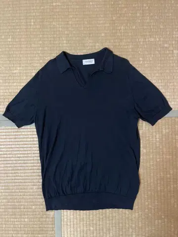 JOHN SMEDLEY 존스메들리 코튼 니트 피케 셔츠 블랙