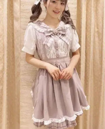 LIZLISA 레이스 에이프런풍 카슈쿨 원피스