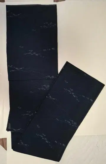 샤의 여름용 코몬, 순수 실크, 네이비 컬러