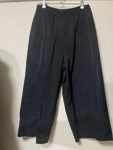 미드 허리 와이드 팬츠