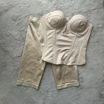 브라이덜 블루 뷔스티에 거들 세트