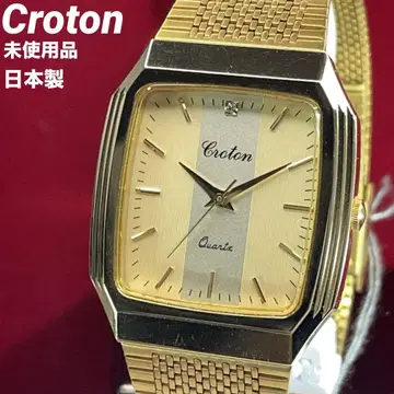 90s 미사용 일본제 CROTON 크로톤 쿼츠 변형 다이얼 손목시계