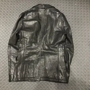 galliano 블랙 가죽 블레이저