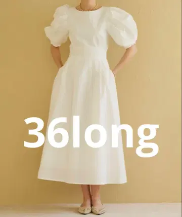 STINAcloset 퍼프 플레어 원피스 화이트 퍼프 드레스
