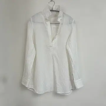 DAMA collection 화이트 린넨 100% 긴팔 셔츠