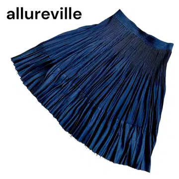 allureville 스커트 M 플리츠 플레어 밑단 디자인