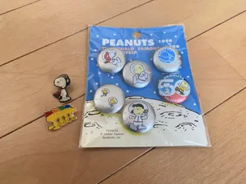 피넛 캐릭터 캔뱃지 6개 세트 + 핀 배지 2개