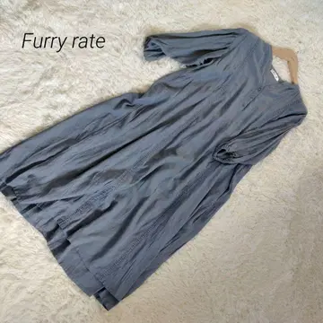 Furry rate 롱 튜닉 원피스 7부 소매