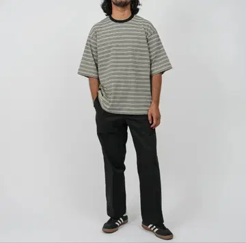 OVY Multi Border Relax Fit 티셔츠 L 사이즈