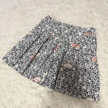 맨싱웨어 올 패턴 플리츠 스커트 큐롯 숏팬츠 블랙 화이트