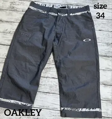 OAKLEY 팬츠 34 L 7부 팬츠 골프 남성용 자수 오클리