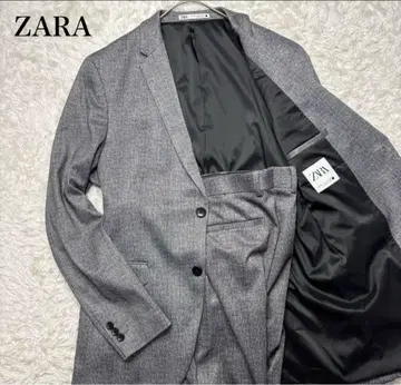 자라 셋업 수트 2B 글렌체크 그레이 50 (L 상당)