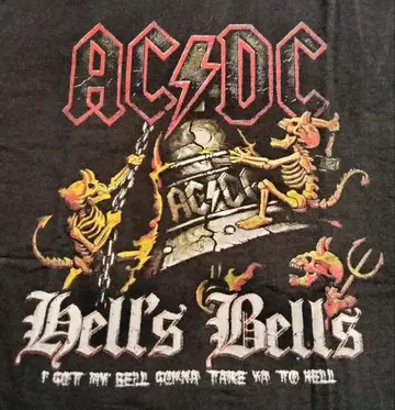AC/DC 티셔츠 L 사이즈 블랙