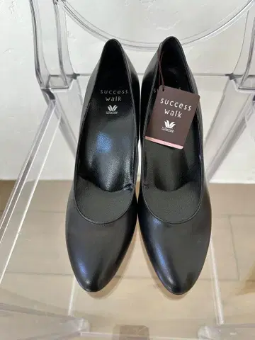 와코루 성공 워크 펌프스 22.5cm 미사용 수험생 엄마 블랙 심플