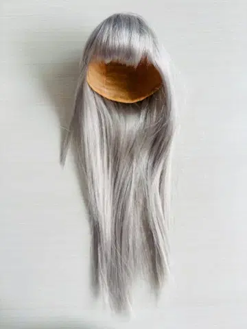 테양 인형 가발 실버 컬러