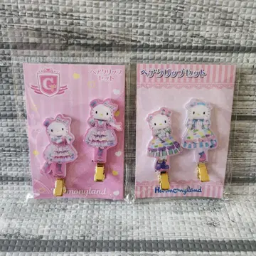 하모니 랜드 키티 헤어 클립 세트 아이돌 파레파레