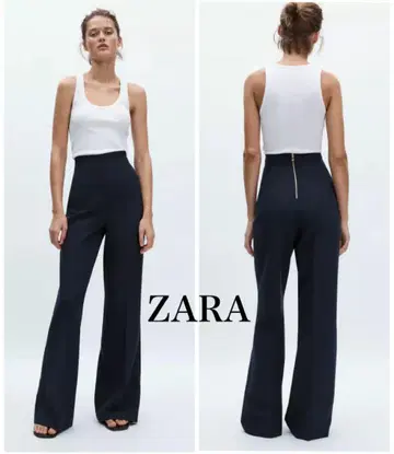 새상품 ZARA ZW 컬렉션 하이 웨스트 지퍼 팬츠