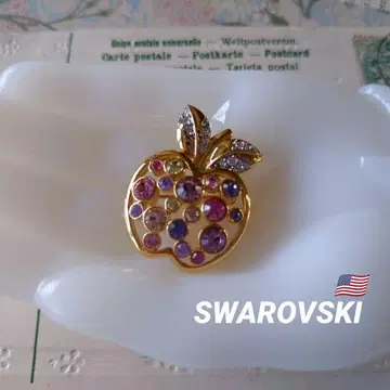 미국제 SWAROVSKI 스와로브스키 사과 브로치