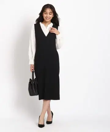 COUP DE CHANCE 깔끔한 I 라인 점퍼 스커트