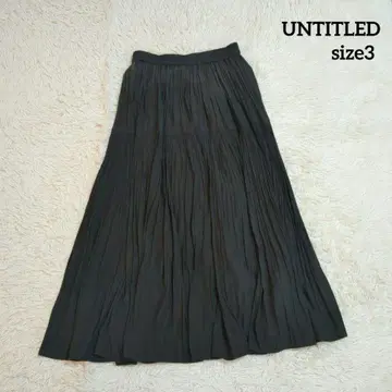 UNTITLED 언타이틀 롱 스커트 플리츠 개더 플레어 블랙 L