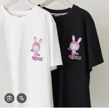 메조 피아노 베리에 자수 티셔츠 블랙