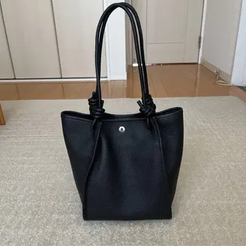 탑카피 슈링크 가죽 노트 핸들 토트 블랙 미사용