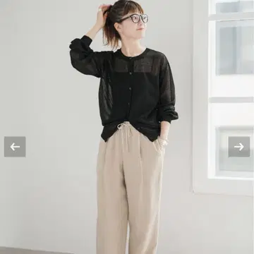 새상품 택 포함 2WAY 시어 크루넥 가디건