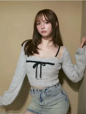 ANDMARY Natalie 리본 세트 그레이