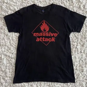 massive atack 프린트 티셔츠 블랙 매시브 어택
