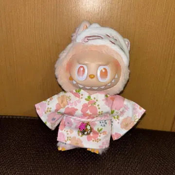 LABUBU 라부부 옷 갈아입기 의류 유카타 핑크 꽃