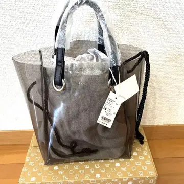 그레이 PVC 토트백 F 사이즈