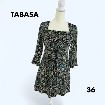 TABASA 타바사 페이즐리 무늬 튜닉 원피스 36