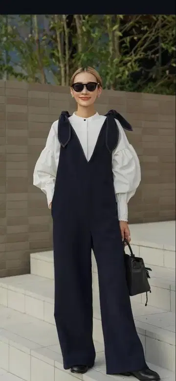 미사용 ELLIE 2WAY 리본 올인원 S 사이즈