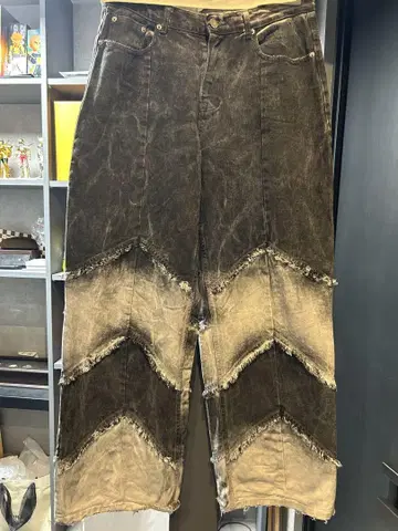 데미지 데님 팬츠