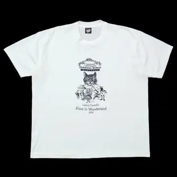 90s 빈티지 앨리스 인 원더랜드 이상한 나라의 앨리스 티셔츠 구제 의류