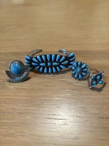 Navajo 터콰이즈 실버 뱅글