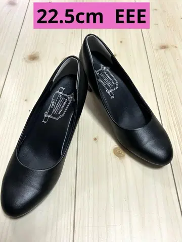 문스타 스가타 펌프스 5cm 힐 여성용 블랙 22.5cm