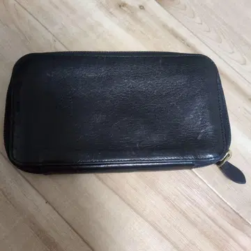 일비종떼*블랙 가죽 장지갑